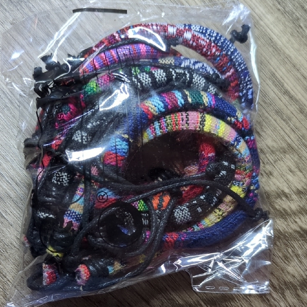 Colorful Woven Bracelets Set